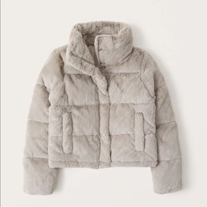 Abercrombie Faux Fur mini puffer